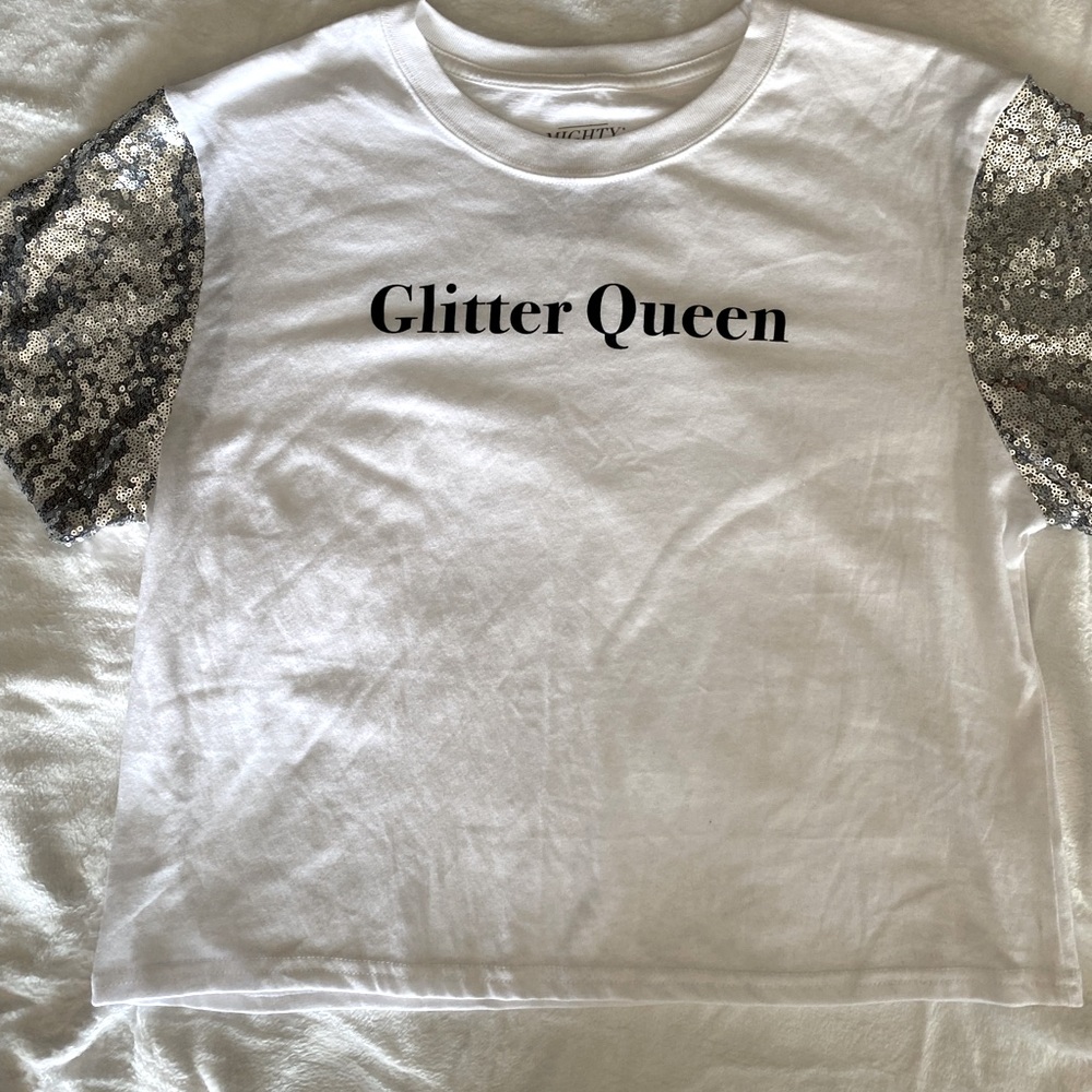 💫NWOT GLITTER QUEEN CROP TOP💫 SZ XL